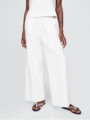 GAP - Organic Cotton Heavyweight Wide-Leg Pants OPTIC WHITE
