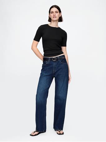 GAP - Modern Crewneck T-Shirt BLACK