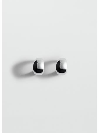 MANGO - Volume Hoop Earrings LT PASTEL GREY