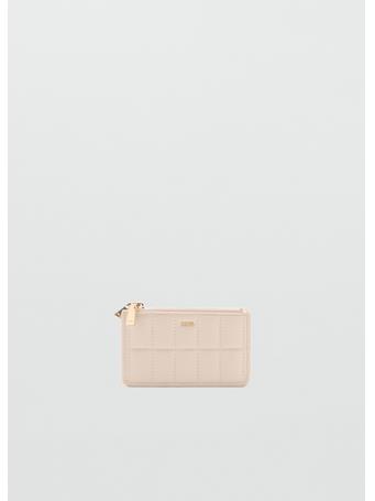 MANGO - Quilted Purse With Double Pocket NATURAL WHITE