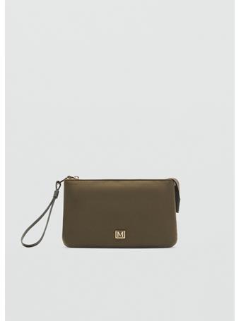 MANGO - Nylon Purse With Zip KHAKI