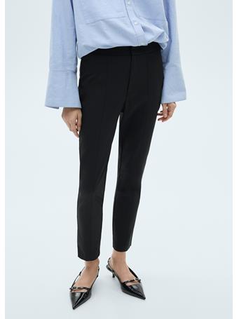 MANGO - Straight-fit Cotton Trousers BLACK