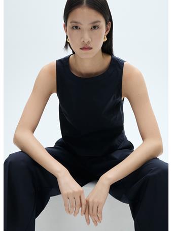 MANGO - Cotton Crop Top NAVY