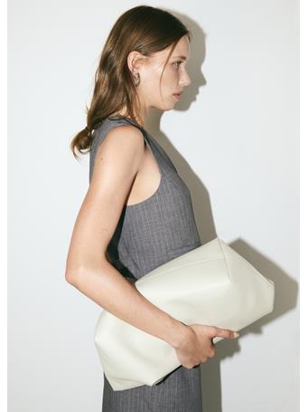 MANGO - Pebbled Effect Shopper Bag NATURAL WHITE