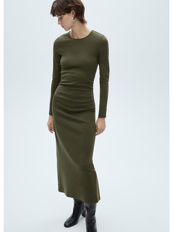 MANGO - Cotton Midi Dress KHAKI