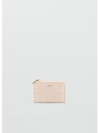 MANGO - Quilted Wallet With Flap NATURAL WHITE
