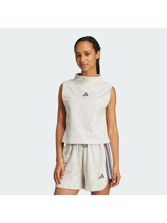ADIDAS - Train Essentials High Neck Slim Fit Tank Top GREYSTR