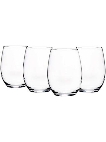 HOME ESSENTIALS & BEYOND - Stemless Wine Glass - Set of 4 CLEAR
