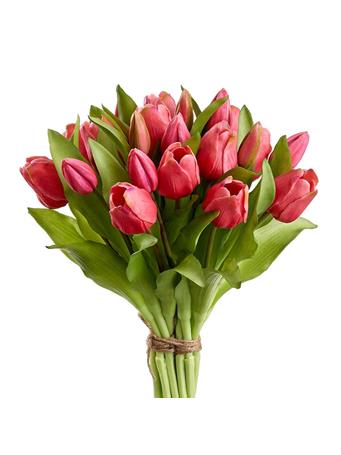 ALL STATE FLORAL - 11.75" Tulip Silk Flower Bouquet FUSCHIA