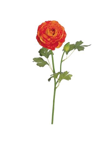 ALL STATE FLORAL - 19" Ranunculus Silk Flower Stem ORANGE