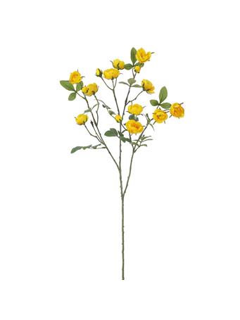 ALL STATE FLORAL - 34" Mini Rose Silk Flower Stem YELLOW