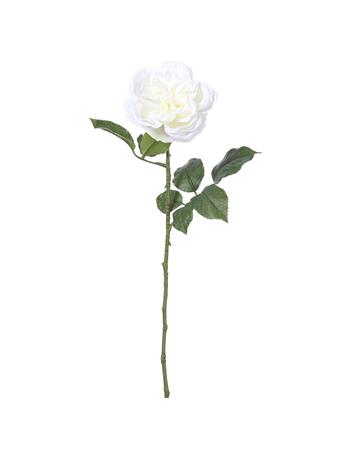 ALL STATE FLORAL - 22" Garden Rose Silk Flower Stem WHITE
