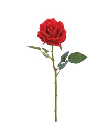 ALL STATE FLORAL - 24.4" Rose Silk Flower Stem RED