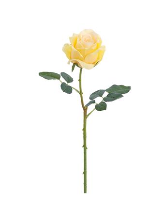 ALL STATE FLORAL - 24.4" Rose Silk Flower Stem YELLOW