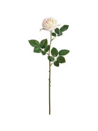 ALL STATE FLORAL - 20.5" Small Rose Silk Flower Stem CREAM