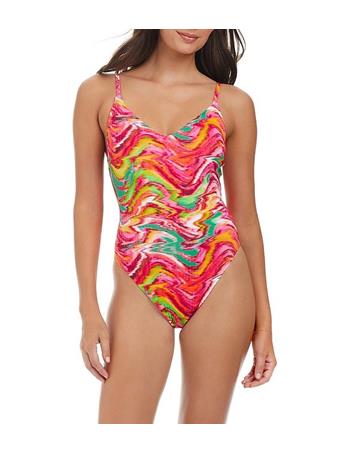 SANCTUARY CLOTHING - Printed Scoop Neck Cross Back High Leg Tank One-Piece MULTI