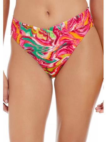 SANCTUARY CLOTHING - Reading Between the Lines V-Waist Swim Bottoms MULTI
