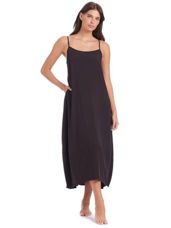SANCTUARY - Bubble Midi Beach Dress BLACK