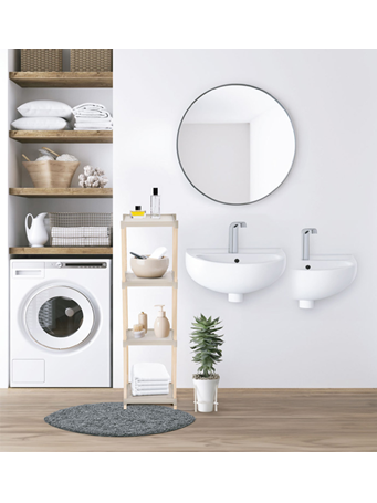 FIXWOOD - 4 Layer Plastic Multi - Functional Shelves BEIGE