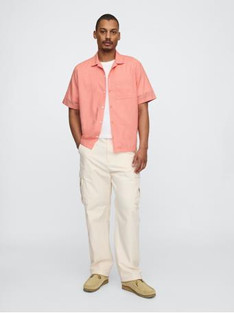 GAP - Linen-Cotton Shirt TEA ROSE