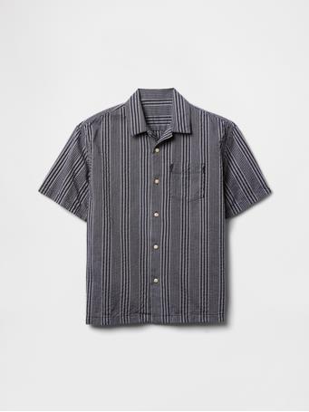 GAP - Kids Relaxed Linen-Blend Vacay Shirt NAVY UNIFORM
