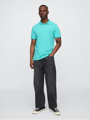 GAP - Stretch Pique Polo Shirt WATER GARDEN GREEN