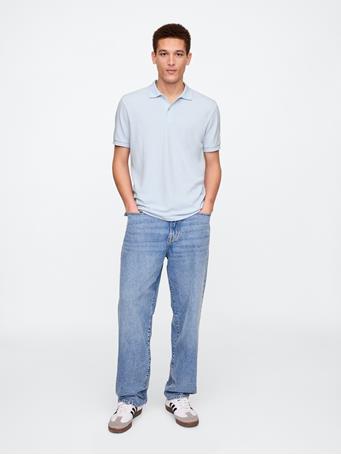 GAP - Stretch Pique Polo Shirt SERENE BLUE