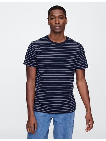 GAP - Everyday Soft Stripe Crewneck T-Shirt NAVY UNIFORM