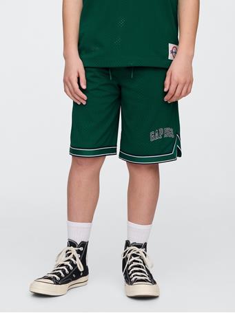 GAP -  Kids Mesh Pull-On Shorts RAIN FOREST 19-5232 TC
