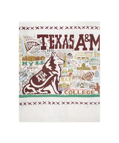 Texas A&M CatStudio Embroidered Dish Towel