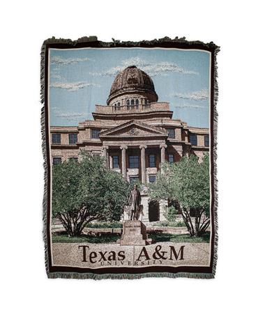 Texas A&M Academic Building Tapestry Throw