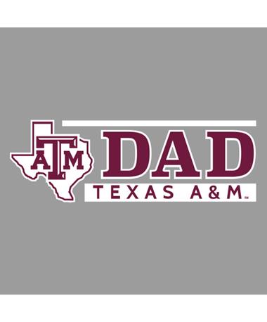 Texas A&M Aggie Lone Star Dad Car Decal
