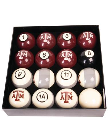 Texas A&M Numbered Billiard Ball Set
