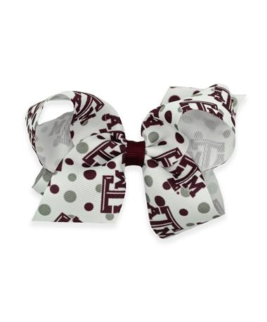 Texas A&M Small College Print Bow