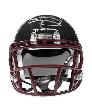 Johnny Heisman Black Mini Signed Helmet
