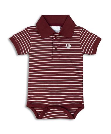 Texas A&M Infant Jersey Striped Golf Creeper
