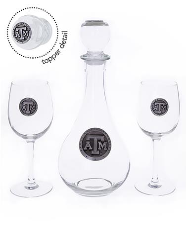 Texas A&M Wine Boxed Decanter Set