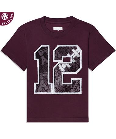 Texas A&M 12 Football Stitches Youth T-Shirt