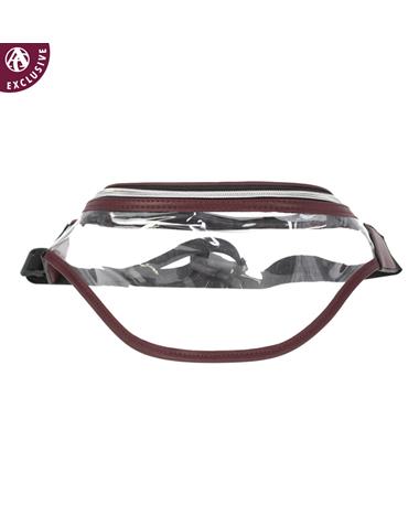 Maroon & Clear Fanny Pack