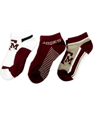 Texas A&M Low 3 Pack Socks