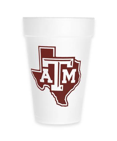 Texas A&M Gig' Em Aggies Foam Cup Pack