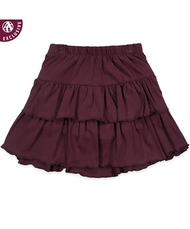 Maroon Toddler Tiered Ruffle Skirt