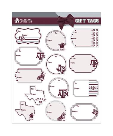 Texas A&M Gift Tag Sticker Sheet