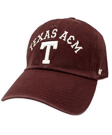 Texas A&M '47 Brand Classic Arch Block T Clean Up Cap