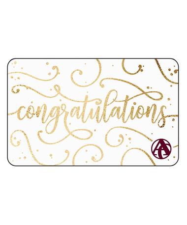 Aggieland Outfitters Gold Congratulations E-Gift Card