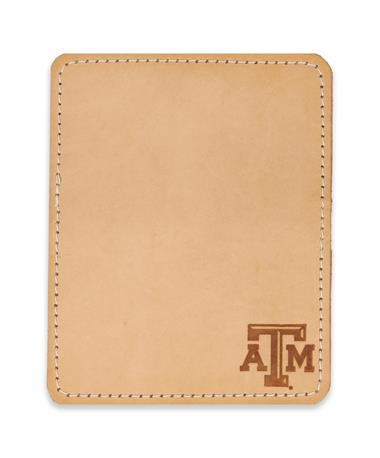 Texas A&M Jon Hart Natural Leather Card Case - ATM