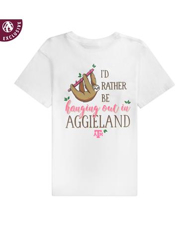 Texas A&M Sloth Hanging Out in Aggieland Youth T-Shirt
