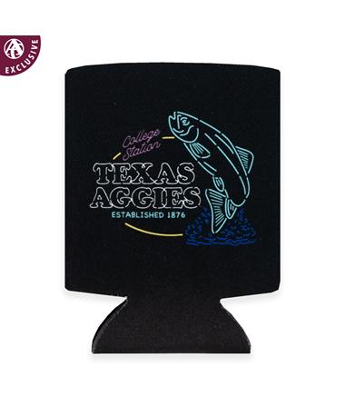 Texas A&M Favorite Place Neon Koozie