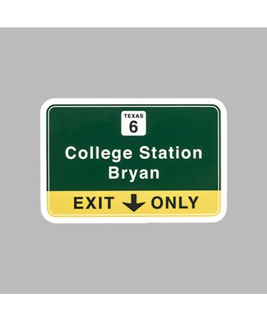 HWY 6 Road Sign Dizzler Sticker