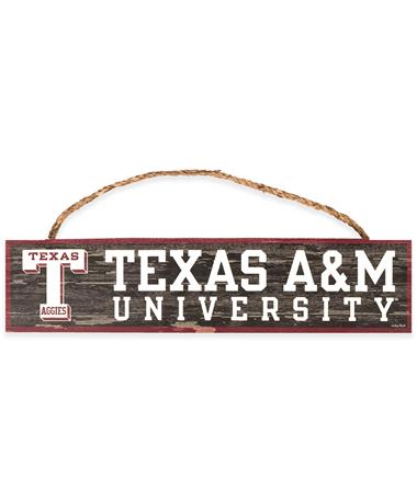 Texas A&M University Wooden Rope Sign